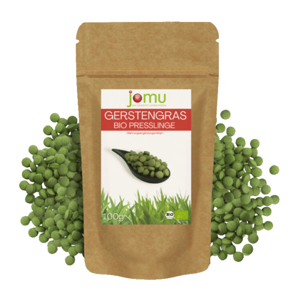 Grüne Stärke _to go_ - jomu® Bio Gerstengras Presslinge- 100g